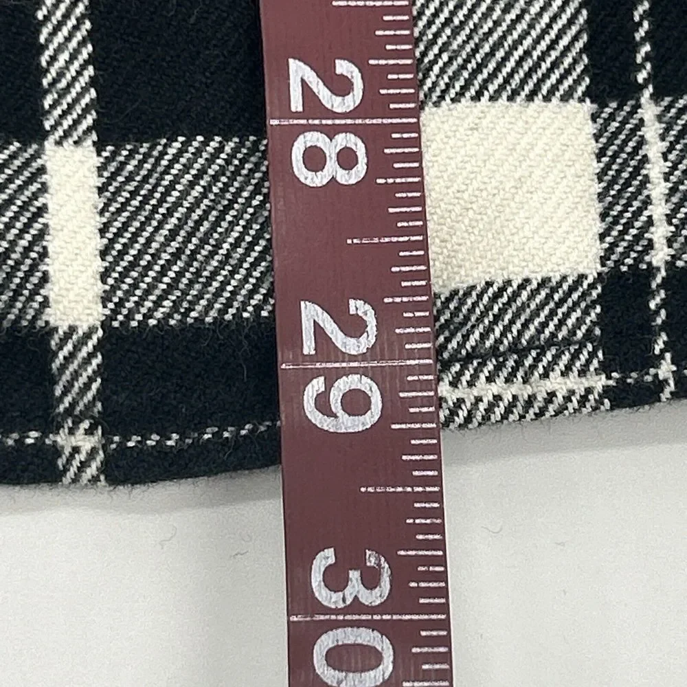 The North Face Shirt Men's‎ L Black White Plaid Flannel Button Up Pockets Hiking